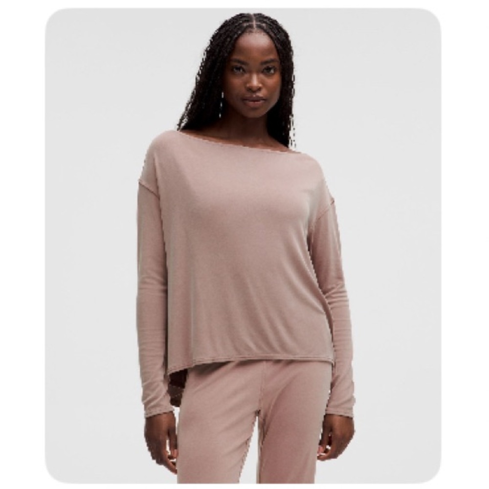 Lululemon Drapey Softstreme Off-Shoulder Long-Sleeve Shirt